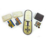 A group of WWI medals, with gallantry award, comprising The Military Cross, King George V GRI