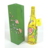 Vintage Champagne: a bottle of Taittinger Collection 1992 Vintage Champagne in bottle designed by