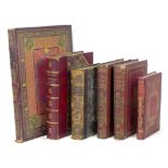 Bindings: a collection of six French late 19th century books, comprising Album de la Comedie