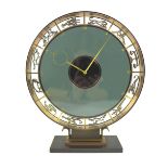 An Art Deco zodiac mantle mystery clock, possibly Heinrich Möller for Kienzly, circa 1930s, 29cm