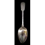 A George III silver spoon, Fiddle pattern, 'CF' monogram to top, marked Paul Storr, London 1815,