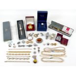 A collection of costume jewellery and watches, including Rotary Automatic, and five other various
