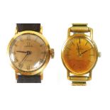 Two lady's Omega wristwatches, comprising an 18ct gold cased lady's Omega Turler wristwatch, with