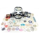 A collection of modern costume jewellery, including cultured pearl and faux pearl necklaces, some