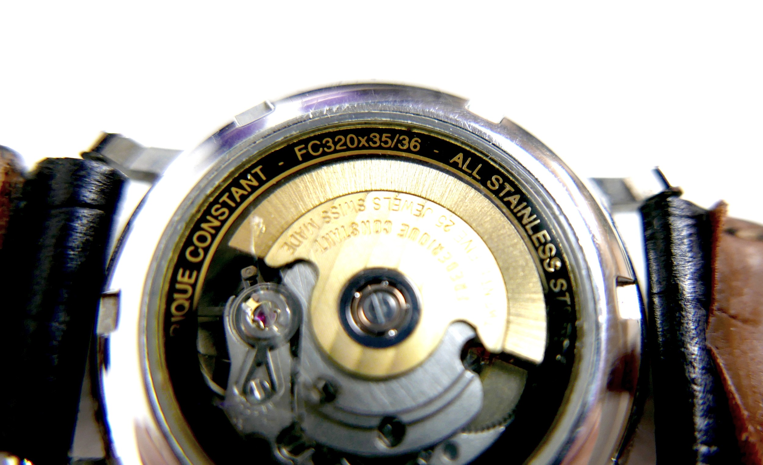 A Frederique Constant stainless steel gentleman's wristwatch, model FC320x35/36, circular black dial - Image 5 of 5