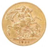 A George V gold sovereign, 1925, Pretoria, South Africa Mint.