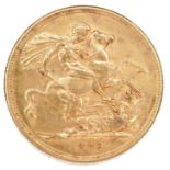 A Victoria Young Head gold sovereign, 1876.