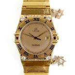 An 18K yellow gold Omega Constellation Manhattan Chronometer gentleman's wristwatch, model 198.0140,