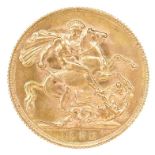 A George V gold sovereign, 1928, Pretoria, South Africa Mint.