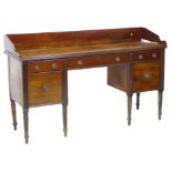 An early Victorian mahogany sideboard server, a/f condition issues requiring restoration, with