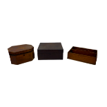 Three 19th century and later wooden containers