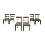 A set of six William IV mahogany dining chairs,