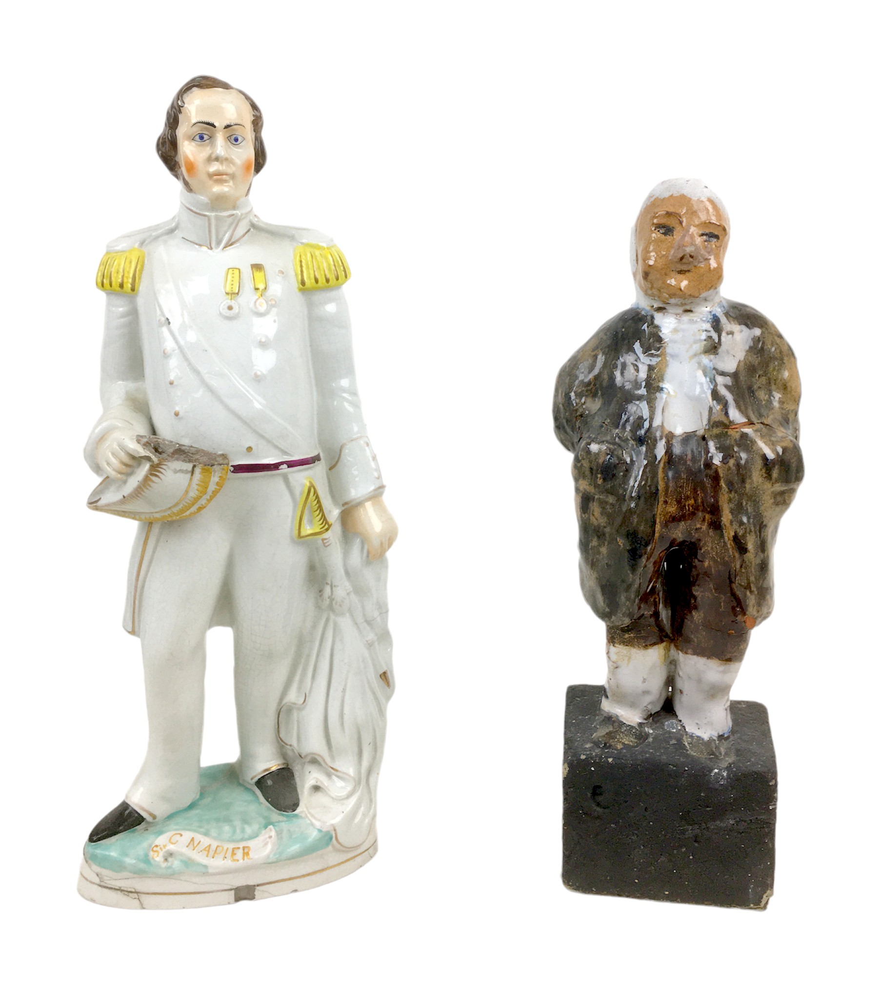 A 19th century Staffordshire flatback figurine of 'Sir Charles Napier', a/f, 40.5cm high, together