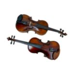 Two 19th century violins, comprising a 19th century Scottish violin, by Hardie & son,