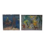 Gabor Miklossy (Romanian, 1912-1988): two studies of female nudes, both unsigned and unframed,