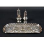 An Edward VII silver tray, with scrolling foliate decoration, A & J Zimmerman Ltd (Arthur & John