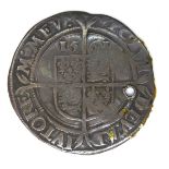An Elizabeth I hammered six pence, 1561, 2.2g, a/f holed.