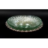 A modern silver dish, with gadrooned sides, Victoria Silverware Ltd, Birmingham 1998, 22 by 4.5cm