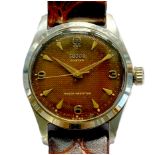 A rare vintage Tudor Oyster 'waffle dial' stainless steel gentleman's wristwatch, late 1950s,