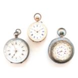 A Victorian 14ct gold open faced lady’s pocket watch, keyless wind, number 27741, 27mm case, 18.