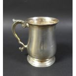 A George VI silver Christening tankard, with backscroll handle, Stokes & Ireland Ltd., Chester 1936,