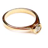 An 18ct yellow gold and diamond solitaire ring, the round brilliant cut stone approximately 4.0 by