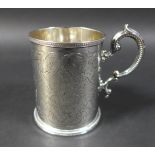 A Victorian silver Christening tankard, with presentation inscription 'Thomas Seagrave Nixon January