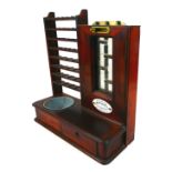 A Victorian mahogany National Cash Register gold coin changer, designed by John Cox, to the left