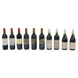 Vintage wine: a mixed parcel of red wine, comprising three bottles of Chateau Valoux Pessac-