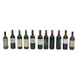 Vintage wine: a mixed parcel of Bordeaux region red wines, comprising two bottles of Chateau Le