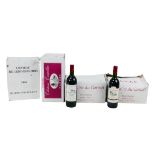 Vintage wine: four part cases of red wine, comprising four bottles of Domaine du Peche des Vignes