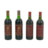 Vintage wine: a mixed parcel of Bordeaux Haut-Medoc red wine, comprising two bottles of Chateaux