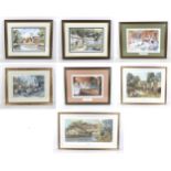 A collection of prints, some limited edition and pencil signed, including Russell Flint, John Rudkin