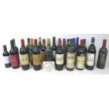 A mixed parcel of red wine, 24 bottles. (1 box)