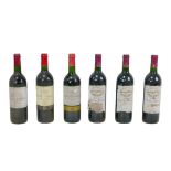 Vintage wine: a mixed parcel of Bordeaux region wines, comprising three bottles of Chateau Guerin-