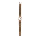 AN OMEGA 9CT GOLD LADY'S BRACELET WRISTWATCH