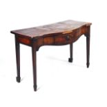 A GEORGE III CROSSBANDED MAHOGANY SERVING TABLE