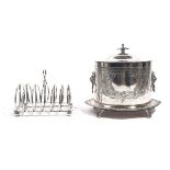 A GEORGE IV SILVER TOASTRACK (2)