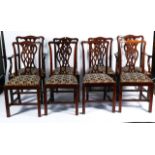 MORGAN & CO. CARDIFF; A SET OF EIGHT GEORGE III STYLE MAHOGANY DINING CHAIRS (8)