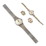 TWO OMEGA WRISTWATCHES AND TWO FURTHER WRISTWATCHES (4)