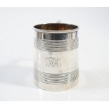 A LATE GEORGE III SILVER MUG