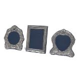 THREE SILVER MOUNTED PHOTOGRAPH FRAMES (3)