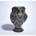 WITHDRAWN A DOULTON STONEWARE OWL TOBACCO JAR AND COVER