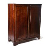 A GEORGE III OAK LINEN PRESS/FOLIO CABINET