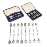 A GROUP OF SILVER FLATWARE