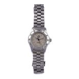 A TAG HEUER STEEL LADY'S BRACELET WRISTWATCH