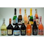 12 BOTTLES SPARKING WHITE AND ROSÉ WINE (MIXED ORIGIN)