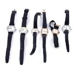 TWO LADY'S OMEGA WRISTWATCHES AND FOUR FURTHER LADY'S WRISTWATCHES (6)