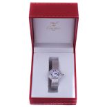 A CARTIER 18CT WHITE GOLD AND DIAMOND SET LADY'S WRISTWATCH