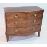 A 19TH CENTURY MAHOGANY BOWFRONT CHEST